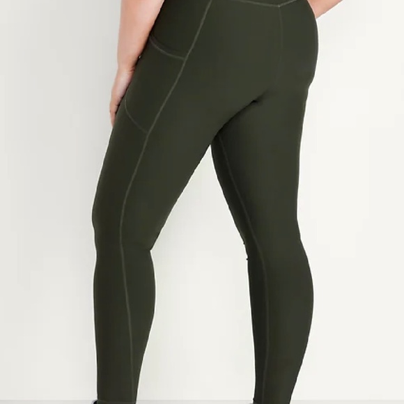 Dark Olive Green Leggings - Picture 2 of 2
